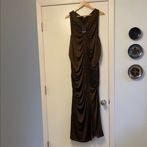 Eloquii Brown Maxi Dress